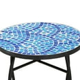 thumbnail image 4 of Baxton Studio 14" x 14" x 21" Black Metal and Glass Solid Print Plant Stand, 4 of 8