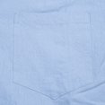 thumbnail image 5 of FRSASU Men's Cotton Linen Sets 2 Piece Outfits Button Down Tank Tops Summer Beach Casual Short Sleeve Hippie Shirts Matching Shorts Set Light Blue, 5 of 9