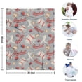 thumbnail image 4 of Baseball Silhouette Pattern Blanket,Comfortable Soft Lamb Wool Throw Blanket,All Season,Warm Lightweight Blankets for Sofa Bed Couch Living Room Chair,30"x40", 4 of 4
