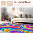 thumbnail image 2 of ODIKA 2'x3' Machine Washable Non-Slip Area Rug, Vibrant Arcane Whirl Surface Design High Traffic Rug, Pink, 392937, 2 of 7