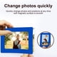 thumbnail image 5 of Etiqueta engomada del marco de la pared de la foto Etiqueta engomada removible del arte de la foto del marco de la foto del PVC de 2 capas para el refrigerador de la sala de estar, azul, 10 " Sweethay LF0072-19B, 5 of 6