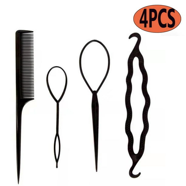 fordampning I øvrigt radiator Dicasser Hair Tail Tools, 4Pack Hair Loop Tool Set for Women Girls Hair  Accessories Hair Styling - Walmart.com