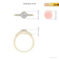 thumbnail image 5 of ANGARA Natural Princess-Cut Diamond Halo Ring in 14K Yellow Gold for Women (Size-3.6mm| Color-I-J| Clarity-I1-I2) | April Birthstone, Anniversary, Jewelry Gift for Women | Natural Diamond Ring, 5 of 10