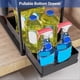 thumbnail image 4 of 2 Tier Under Sinks Organizer Sliding Cabinet Basket Organizer Storage Rack with Hooks Hanging Cup Kitchen Organizer, 4 of 5
