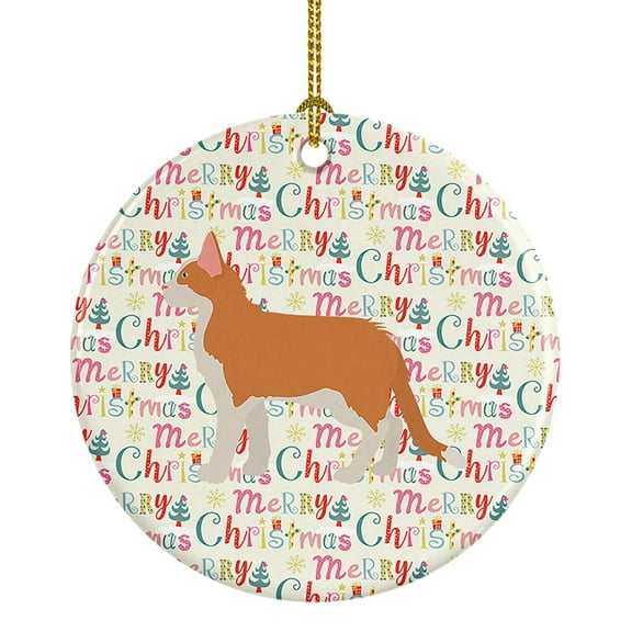 Aphrodite Giant #2 Cat Christmas Ceramic Ornament 2.8 in x 2.8 in