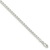 Primal Silver Sterling Silver 3.15mm Flat Anchor Chain Bracelet