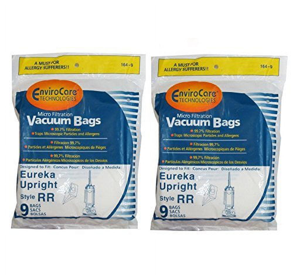 Crucial Vacuum 9-Pack Allergen Filtration Bags - Fits Eureka Mighty Mite & Sanitaire Canister Vacuums