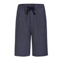 thumbnail image 3 of Men's Cotton Yarn Pajamas Shorts - Plaid Pajama Shorts for Men - PJ Bottoms with Pockets, 2-Pack, 3 of 4