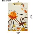 thumbnail image 3 of FMSHPON Bicycle Pumpkin Clipboard Hardboard Wood Nursing Clip Board and Pull for Standard A4 Letter 13x9 inches, 3 of 8