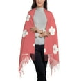 thumbnail image 3 of ZNDUO Japanese Cherry Blossom Pattern Pashmina Shawls，Wraps Winter Warm Soft Scarf for Women, 3 of 8