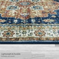 thumbnail image 4 of Washable Skid-Resistant Area Rug Geometric Blue Multi 5' x 7', 4 of 9