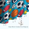 thumbnail image 6 of Baseball Football Pattern Shower Curtain 72"x72" ,Bathroom Decorative Shower Curtains Set with 12 Hooks,Modern Waterproof Washable Shower Curtain, 6 of 6