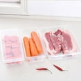 thumbnail image 2 of Food Fresh Box Rectangle Fruit Meat Storage Transparent Kitchen Clear Case for Freezer, 2 of 8