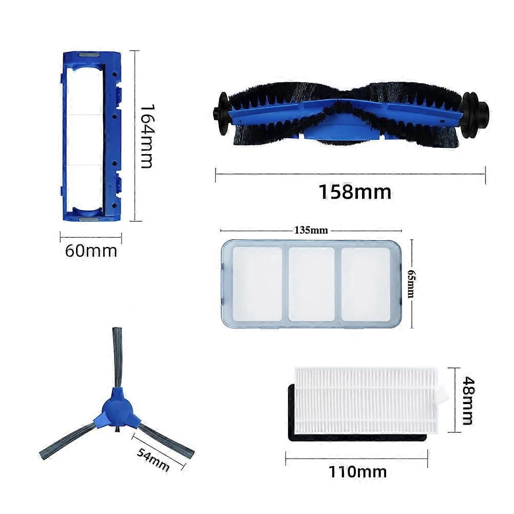 For Eufy Robovac 11S / 25C / 30 / 30C / 35C / 12 / 15T / 15C Slim Robot Vacuum Cleaner Main Side Br As shown