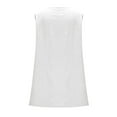 thumbnail image 6 of Sundresses for Women New Women's Cute Mini Dress Sleeveless V Neck Ruched Tank Casual Summer Party Dress with Side Pockets White XXL, 6 of 8