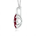 thumbnail image 2 of ANGARA Natural Classic Six Petal Ruby Flower Pendant with Diamond in 14K White Gold for Women (Size-2.5mm) | July Birthstone, Birthday, Anniversary, Jewelry Gift for Women | Natural Ruby Necklace, 2 of 8