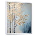 thumbnail image 2 of Designart "Gold And Blue Tree Serenity V" Landscape Trees Floater Framed Canvas Art Print, 2 of 5