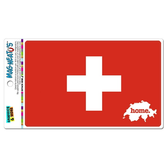 Switzerland Home Country MAG-NEATO'S(TM) Car Vinyl Magnet - Flag