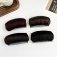 thumbnail image 7 of Comb Clip Sponge Bun - Hair Padding Accessory for Women Girls, DIY Hairstyle Tool, Soft Lightweight High Temperature Fiber, Secure Fixed Fork, Hair Volumizer, Dark Brown, Easy Use, Makeup Organizers, 7 of 7