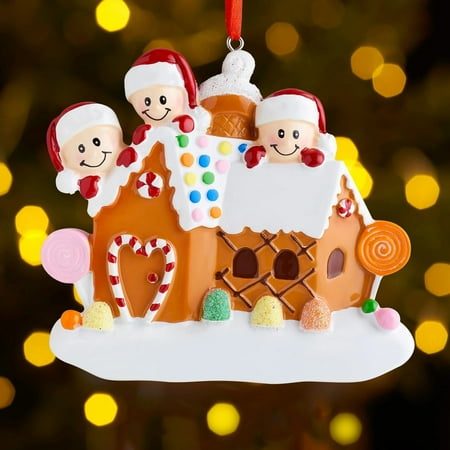 

Home Decor 2PC DIY Name Blessing PVC Candy House Christmas Tree Hanging Pendant Ornament Room Decor Wall Bedroom Bathroom Kitchen