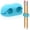 Blue, variant on Silicone Dual-Hole Pen Rest - 2-Hole Desk Pencil Stand - Flexible Desk Organizer - Black