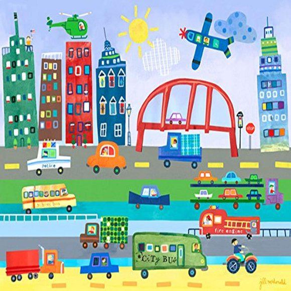 Cuadro de pared en lienzo Oopsy Daisy Kids 46 x 36 cm de Jill McDonald