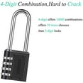 thumbnail image 3 of Daiosportswear 2PCS Combination Padlock Long Shackle Lock 4 Digit Resettable Combination Lock, 3 of 8