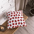 thumbnail image 5 of KLL Ladybug On Blue Stripes Decorative Throw Pillow Covers Velvet Soft for Couch Sofa Bedroom Living Room Outdoor (No pillow core)- 16"x16", 5 of 5