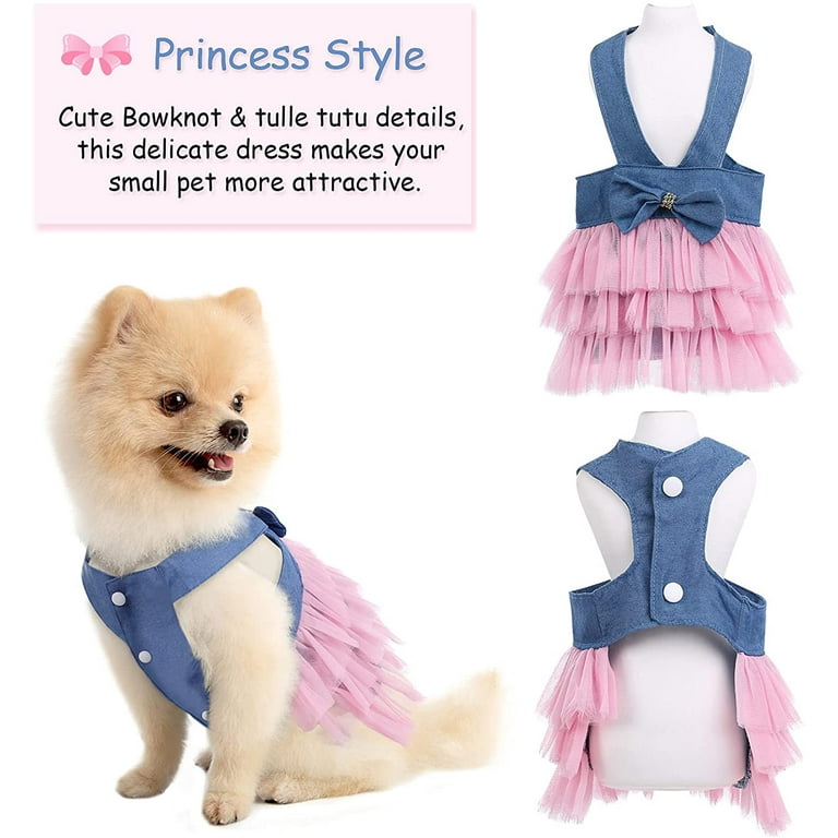 Dog Turtleneck Shirt With Bow - Medium Dog Pajamas & Sweater For Small Pets