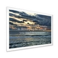 thumbnail image 2 of Designart 'Inspirational Quote and Ocean' Nautical & Coastal Framed Art Print, 2 of 4