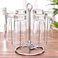 thumbnail image 2 of Ración de escritorio taza de agua taza soporte de vidrio escurridor estante de secado soporte organizador de tazas cromado plateado, 2 of 8