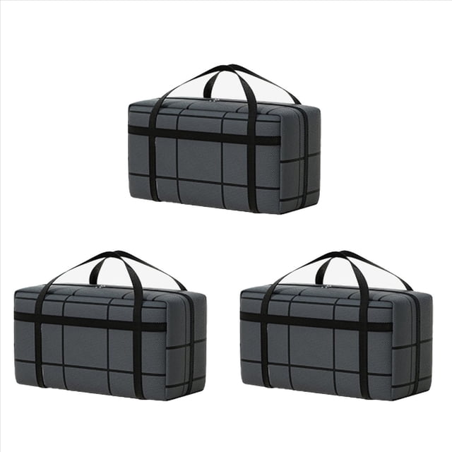 3X Bolsa de Almacenamiento de Edredón de Ropa de Gran Capacidad Bolsa de Almacenamiento Móvil Bolsa de Equipaje Portátil A Prueba de Polvo 90L