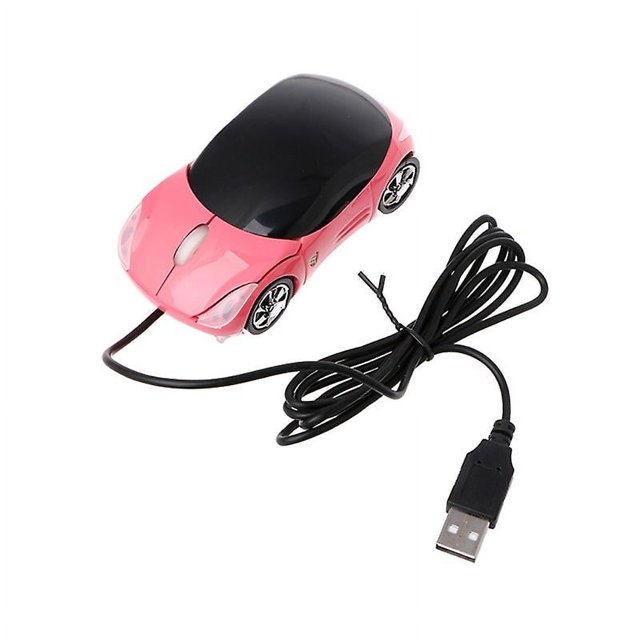 A 1000dpi Mini forma de coche Usb óptico con cable innovador 2 faros ratón para ordenador portátil Pc