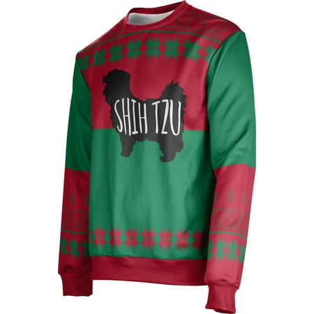 Shih Tzu Christmas Sweater ProSphere Men's Shih Tzu (Red) Ugly Holiday Jingle Sweater (Apparel) ()