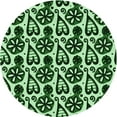 thumbnail image 1 of Ahgly Company Indoor Round Patterned Deep Emerald Green Area Rugs, 8' Round, 1 of 6