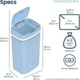 thumbnail image 2 of NPT-16-1 Automatic Touchless Motion Sensor Diaper Disposal Trash Can with lid, 4.2 gallon/16 L, Pink, Plastic, 2 of 6