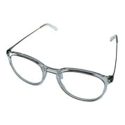 Tumi Mens Eyeglass Round Crystal Clear Plastic Reading Glass VTU 801 2.0. 50mm