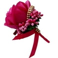 thumbnail image 2 of simhoa Stimulation Rose Flower Brooch Pin Wedding Corsage Pin Rose Red, 2 of 8