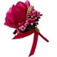 thumbnail image 2 of novia, dama de honor, seda, rosa, broche de flores, decoración de boda, rosa, rojo Rosa roja, 2 of 9