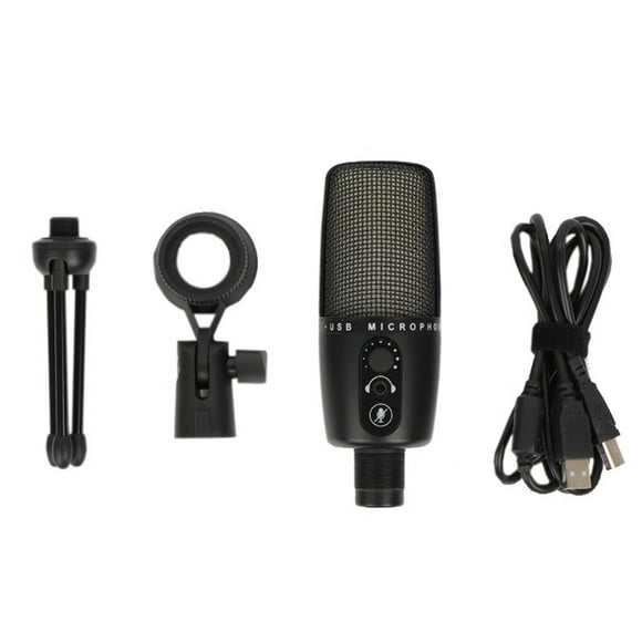 Redempat Wired Condenser Microphone Noise Cancelling Mic with Tripod Adjustable Audio Recording Equipment Laptop Supplies