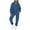 Blue, variant on Turilly Women's Clothes Sets for Comfort Women's Fashion Casual Stand Collar Long Sleeve Zipper Tops Sweatshirt with Pocket and Drawstring Pants Suits Set
