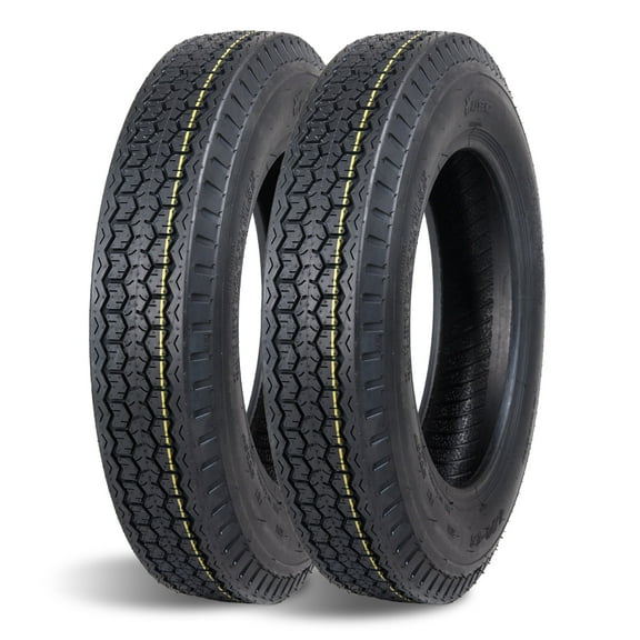 HALBERD Set of 2 4.80-12 6PR Trailer Tires - Highway Boat Motorcycle Trailer Tires with Superior Traction, Durable & All-Weather Design