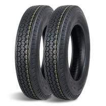 HALBERD Set of 2 4.80-12 6PR Trailer Tires - Highway Boat Motorcycle Trailer Tires with Superior Traction, Durable & All-Weather Design