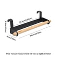 thumbnail image 6 of Over The Door Towel Rack, Heavy Duty Stainless Steel Towel Holder and Washcloth Rack, 10in Over The Cabinet Door Durable Hand Dish Towel Bar for Bathroom Kitchen Cupboard, 1Pc(Black,10x2.3x2.5"), 6 of 7