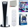Sony Playstation 5 Disc Version (Sony PS5 Disc) with Media Remote, Destruction Allstars, Accessory Starter Kit and Microfiber Cleaning Cloth Bundle
