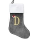 thumbnail image 1 of HOME'S FRIEND Christmas Stockings with Letters, 18 Inch Plush Monogram Christmas Stockings,Name Initial Large Embroidered Stockings,Christmas Tree Dec, 1 of 5