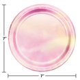 thumbnail image 2 of Party Central Disposable Iridescent Paper Party Luncheon Plates - 7" - Pink - Club Pack of 96, 2 of 2