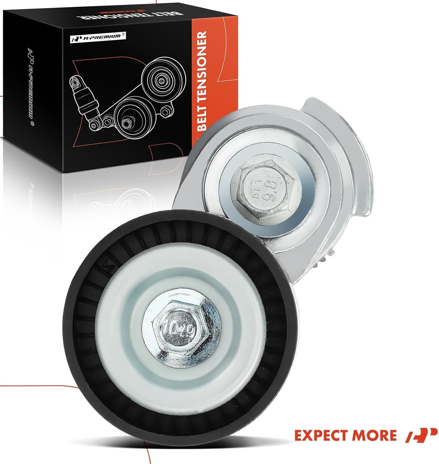 A-Premium Belt Tensioner Assembly with Pulley Compatible with Chevrolet Camaro 1998-2002 Corvette 1997-2004 Pontiac Firebird 1998-2002 GTO 2004-2006 V8 5.7L