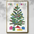 thumbnail image 2 of Colorful Christmas Collection B - Framed Gallery Wrapped Holiday Canvas - 27 x 41 - Gold Frame, 2 of 8