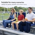 thumbnail image 3 of Betcozy Padded Stadium Seat with Back Support, Ultra-Thick Cushion Bleacher Chair with Shoulder Strap for Bleachers, Cup Holder & Zipper Pocket, Foldable Spectator Chair for School Sports, Black, 3 of 7